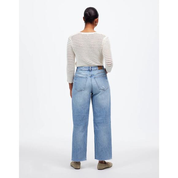 NWT Madewell The Curvy Perfect Vintage Wide-Leg Crop Jean Hallstead Wash Size 26 - Picture 3 of 10